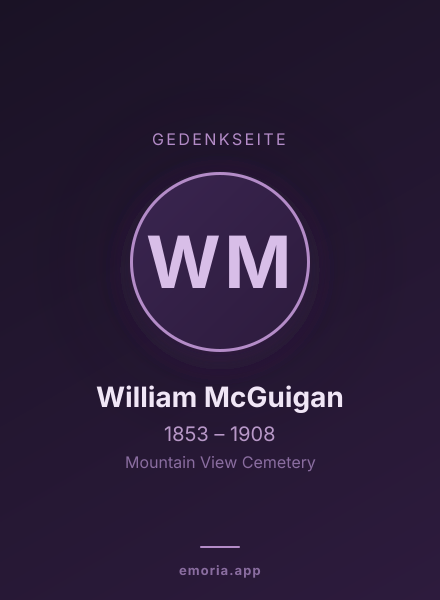 Gedenkportrait von William McGuigan