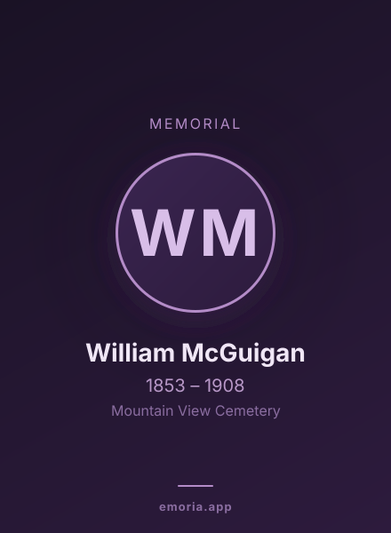Memorial portrait of William McGuigan
