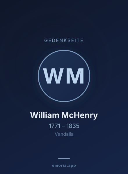 Gedenkportrait von William McHenry