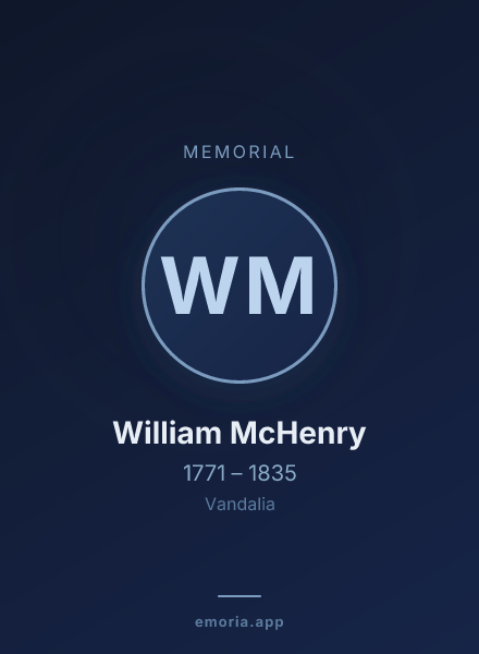 Memorial portrait of William McHenry