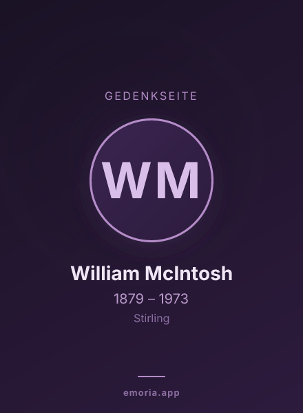 Gedenkportrait von William McIntosh