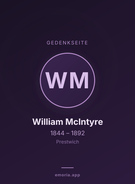 Gedenkportrait von William McIntyre