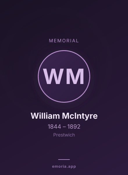 Memorial portrait of William McIntyre