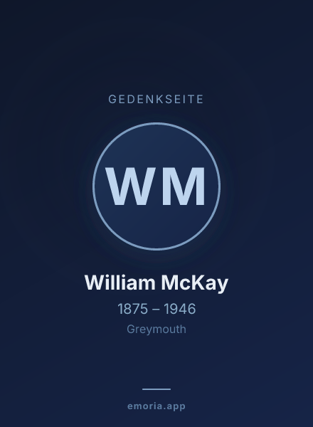 Gedenkportrait von William McKay
