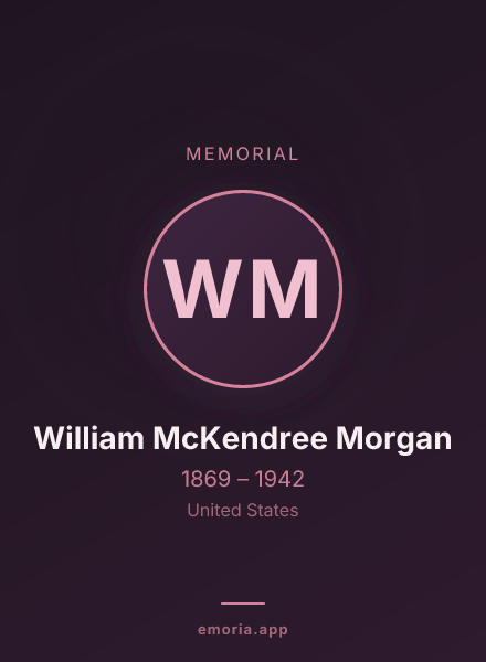 Memorial portrait of William McKendree Morgan