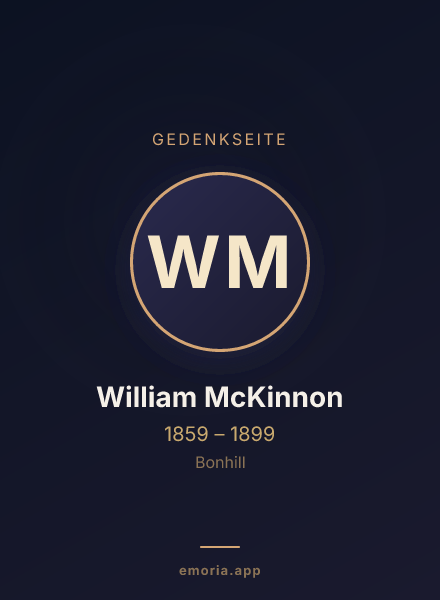 Gedenkportrait von William McKinnon