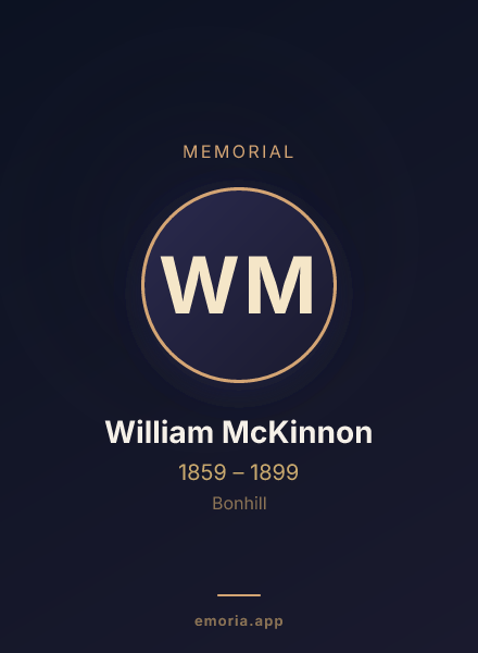 Memorial portrait of William McKinnon