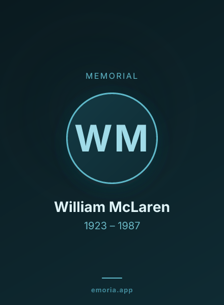 Memorial portrait of William McLaren