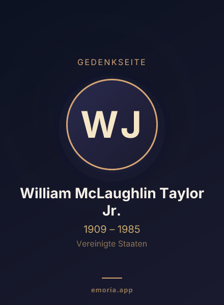 Gedenkportrait von William McLaughlin Taylor Jr.