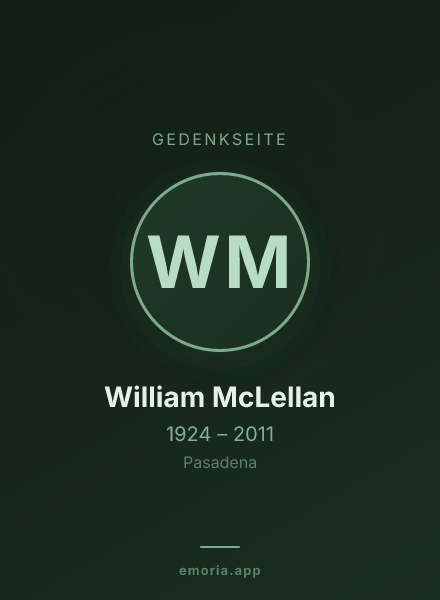 Gedenkportrait von William McLellan