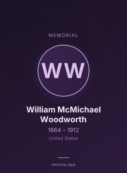 Memorial portrait of William McMichael Woodworth