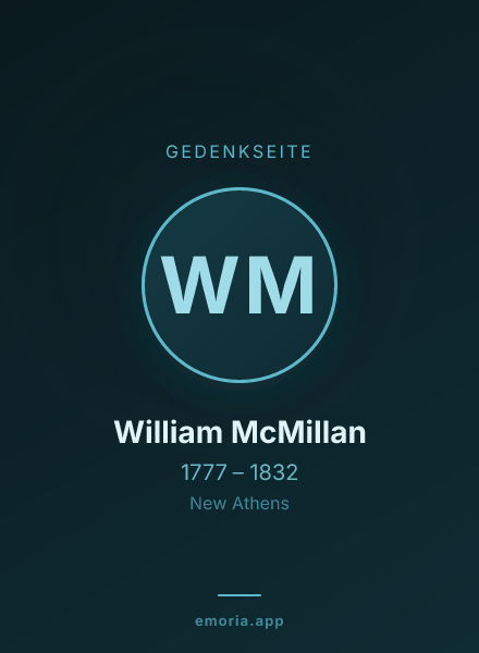 Gedenkportrait von William McMillan
