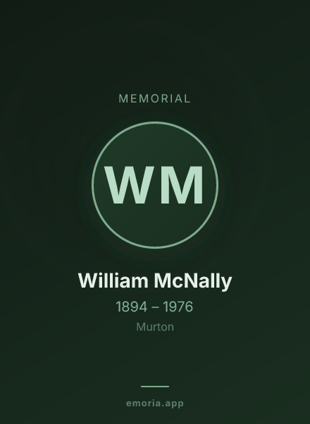 Memorial portrait of William McNally