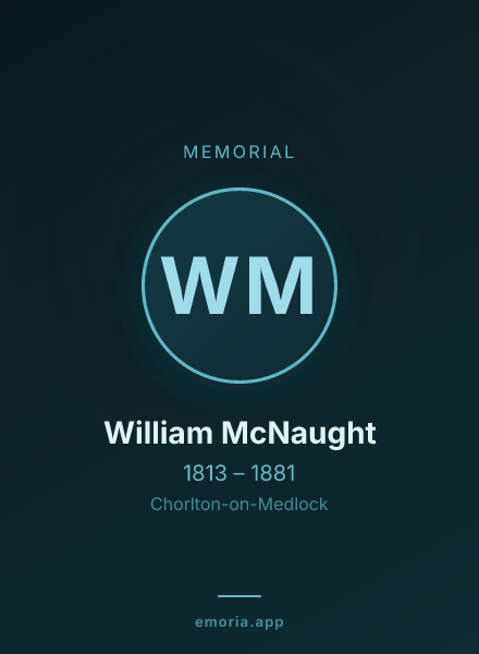 Memorial portrait of William McNaught