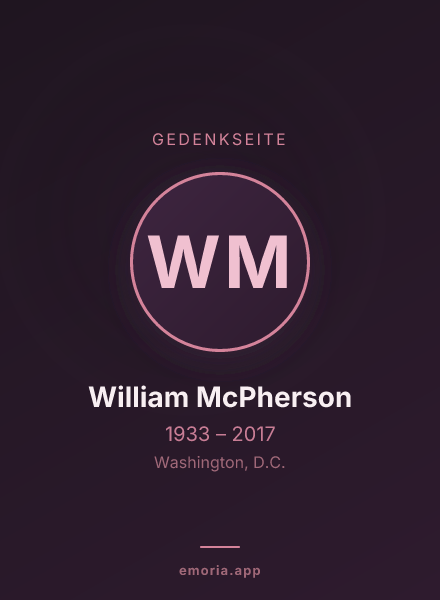 Gedenkportrait von William McPherson