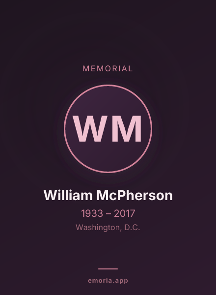 Memorial portrait of William McPherson