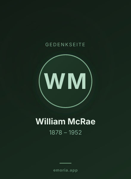 Gedenkportrait von William McRae