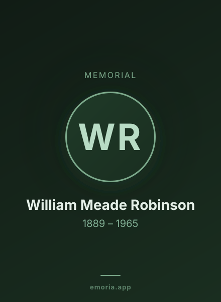 Memorial portrait of William Meade Robinson