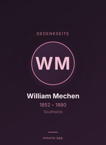 Gedenkportrait von William Mechen