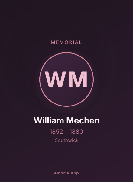 Memorial portrait of William Mechen