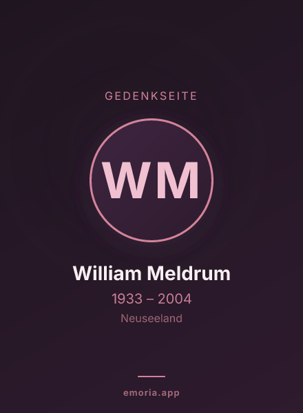 Gedenkportrait von William Meldrum