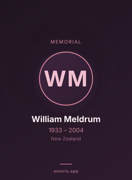 Memorial portrait of William Meldrum