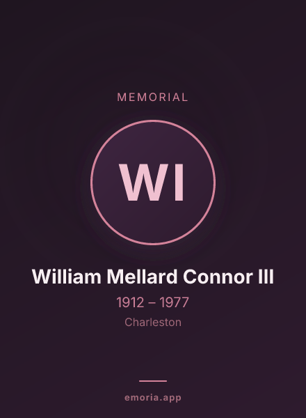 Memorial portrait of William Mellard Connor III