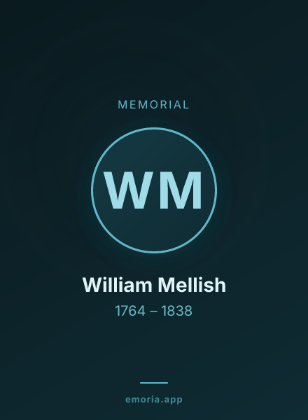 Memorial portrait of William Mellish