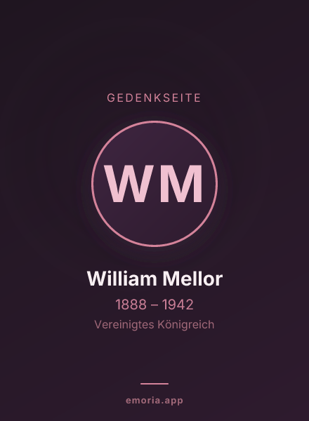Gedenkportrait von William Mellor