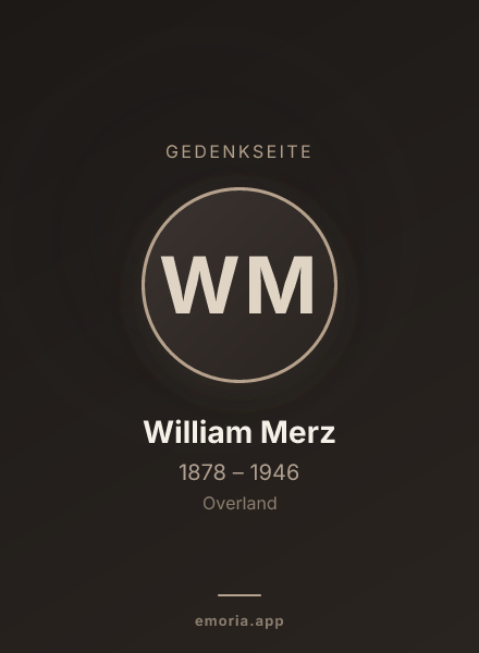 Gedenkportrait von William Merz