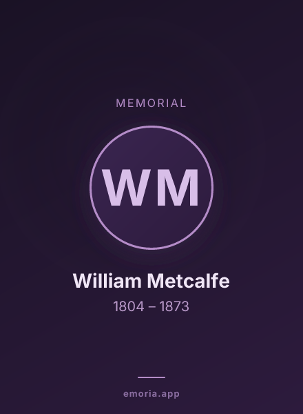Memorial portrait of William Metcalfe