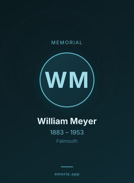 Memorial portrait of William Meyer