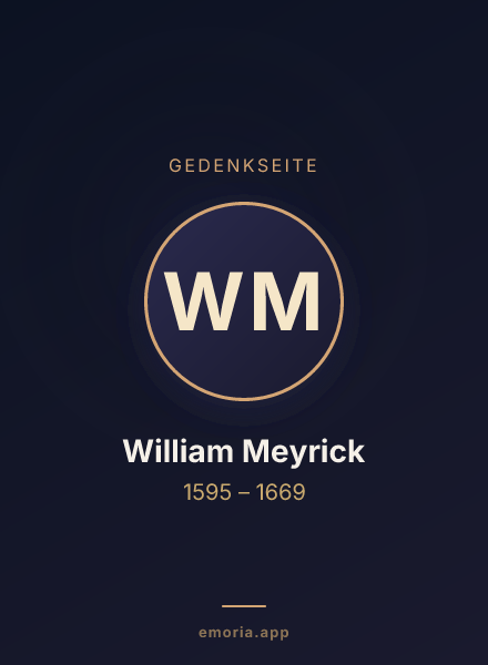 Gedenkportrait von William Meyrick