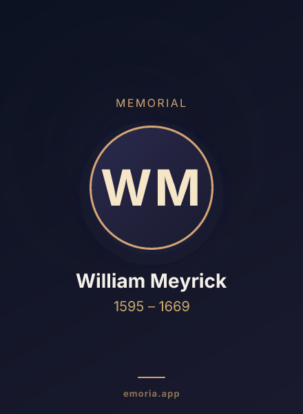 Memorial portrait of William Meyrick