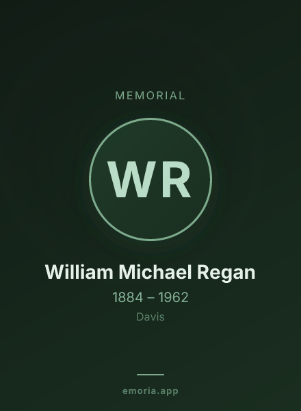 Memorial portrait of William Michael Regan