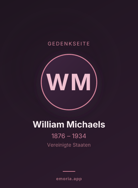 Gedenkportrait von William Michaels