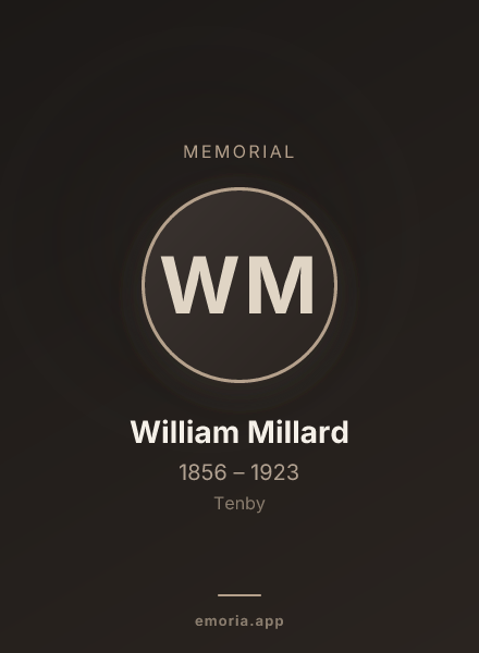 Memorial portrait of William Millard