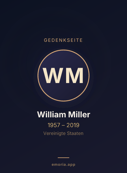 Gedenkportrait von William Miller