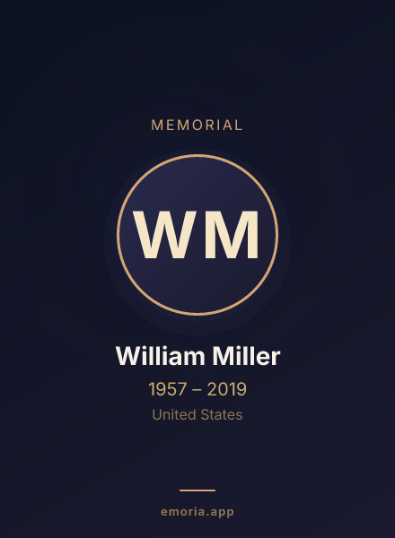 Memorial portrait of William Miller