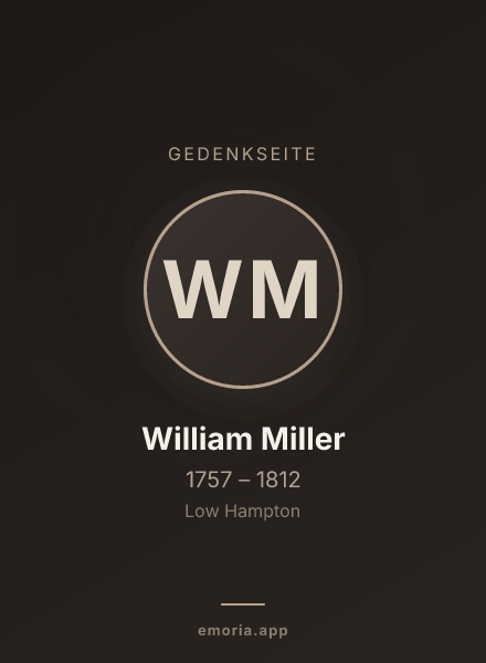 Gedenkportrait von William Miller