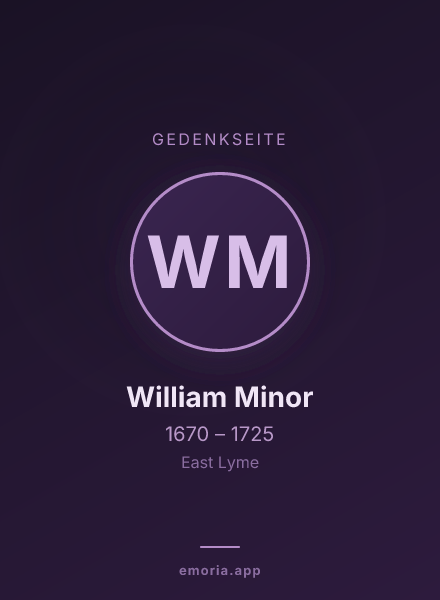 Gedenkportrait von William Minor