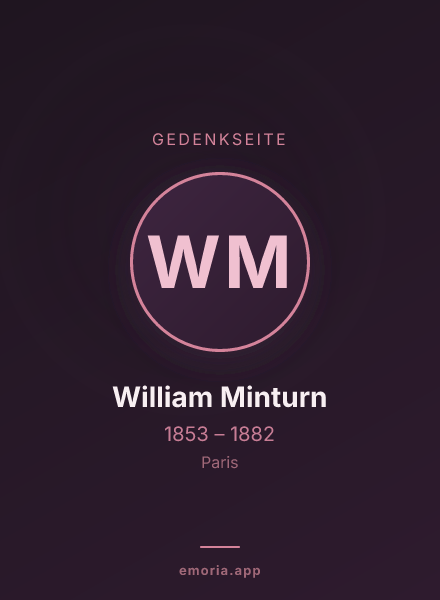 Gedenkportrait von William Minturn