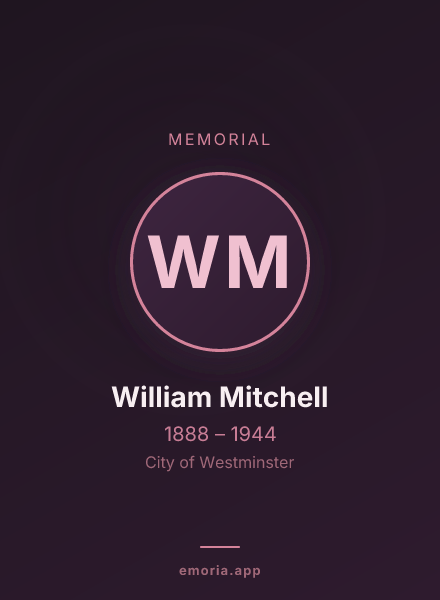 Memorial portrait of William Mitchell