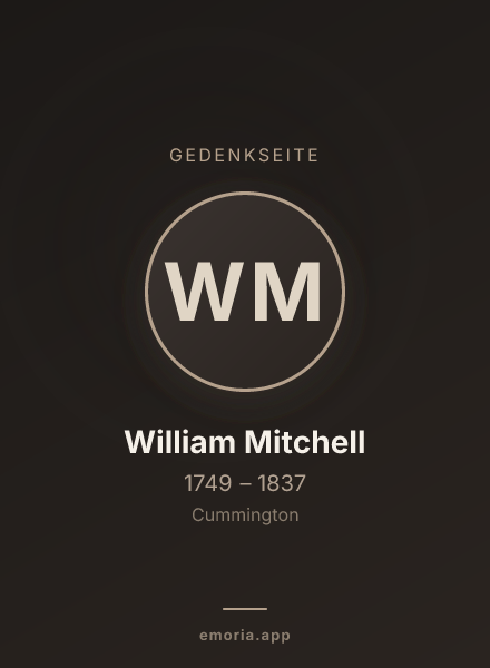 Gedenkportrait von William Mitchell