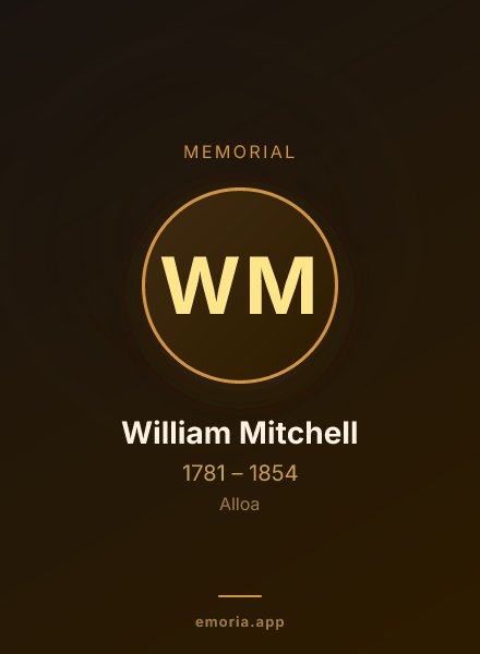 Memorial portrait of William Mitchell