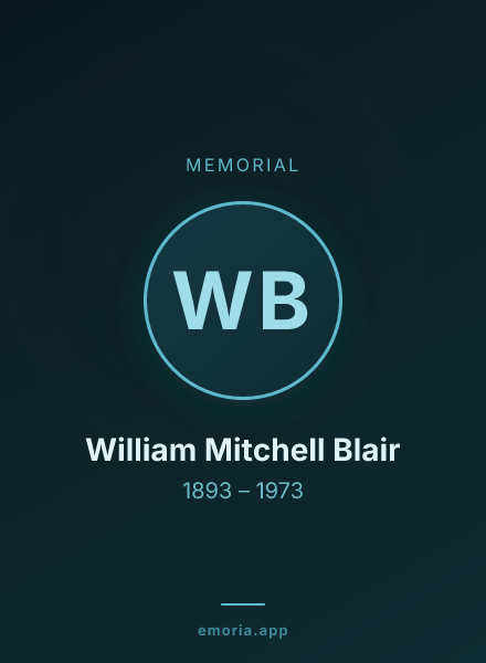 Memorial portrait of William Mitchell Blair