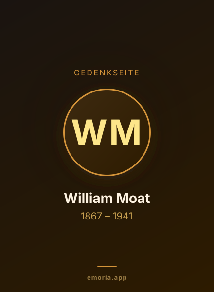 Gedenkportrait von William Moat