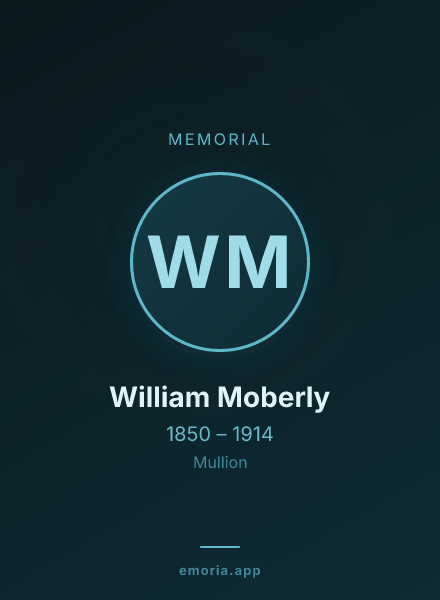 Memorial portrait of William Moberly