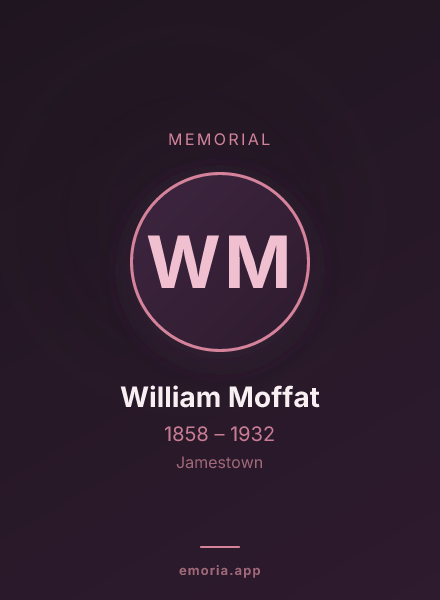 Memorial portrait of William Moffat