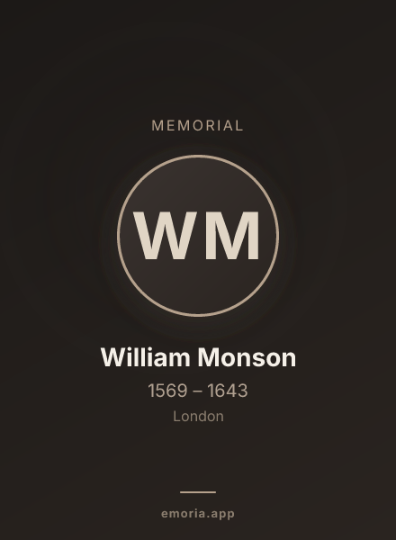 Memorial portrait of William Monson